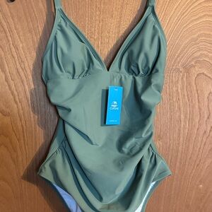 Green One-Piece Swimsuit